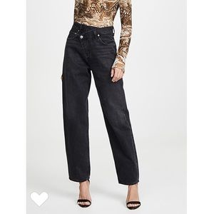 Agolde criss cross jeans in black/dark gray